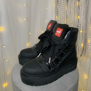 Puma X Rihanna Black boots size 8